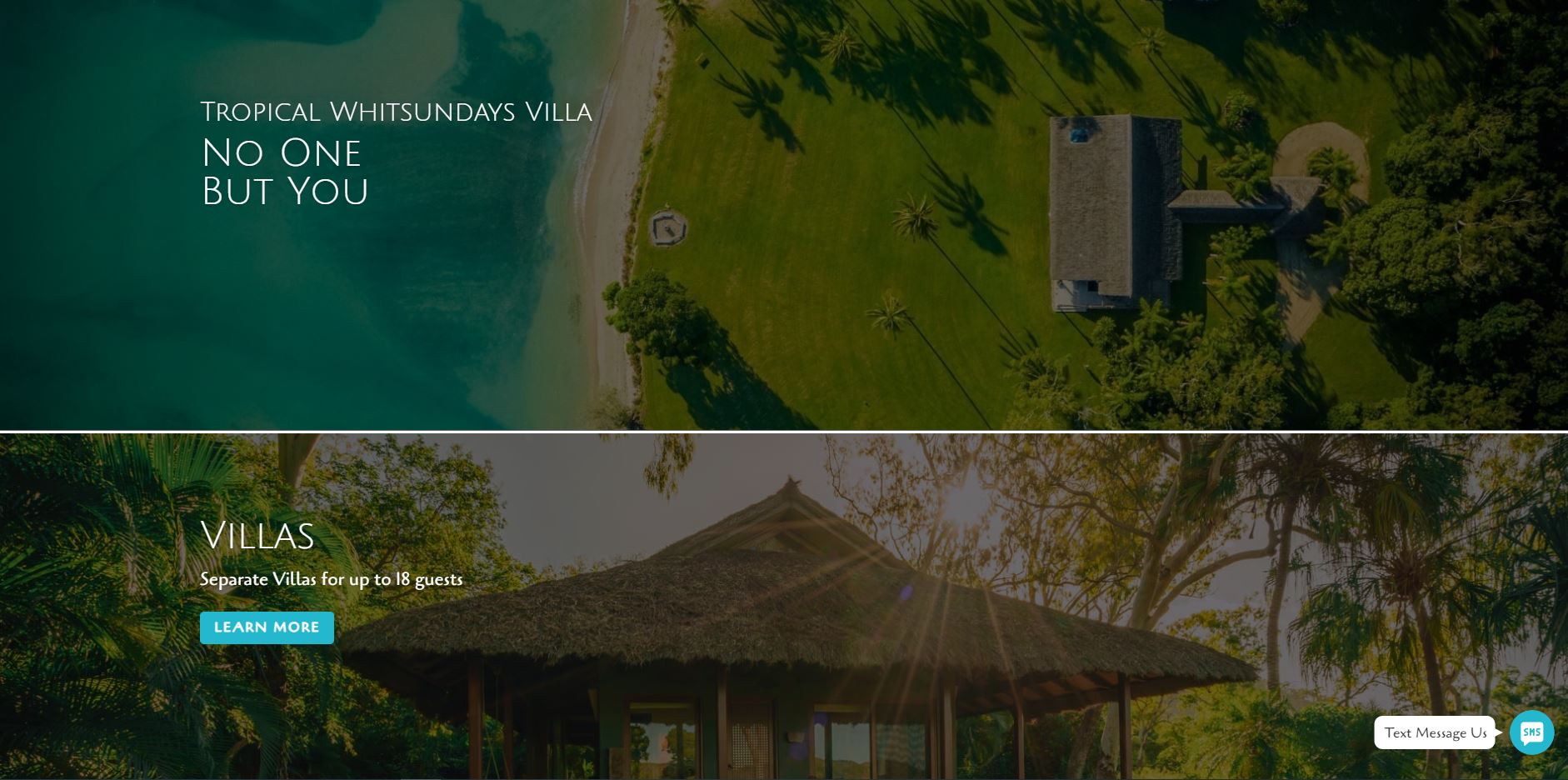 villa paradise cove website design